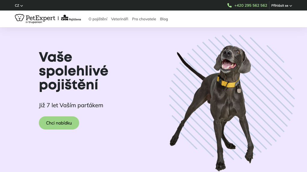 PetExpert.cz homepage (srpen 2026)